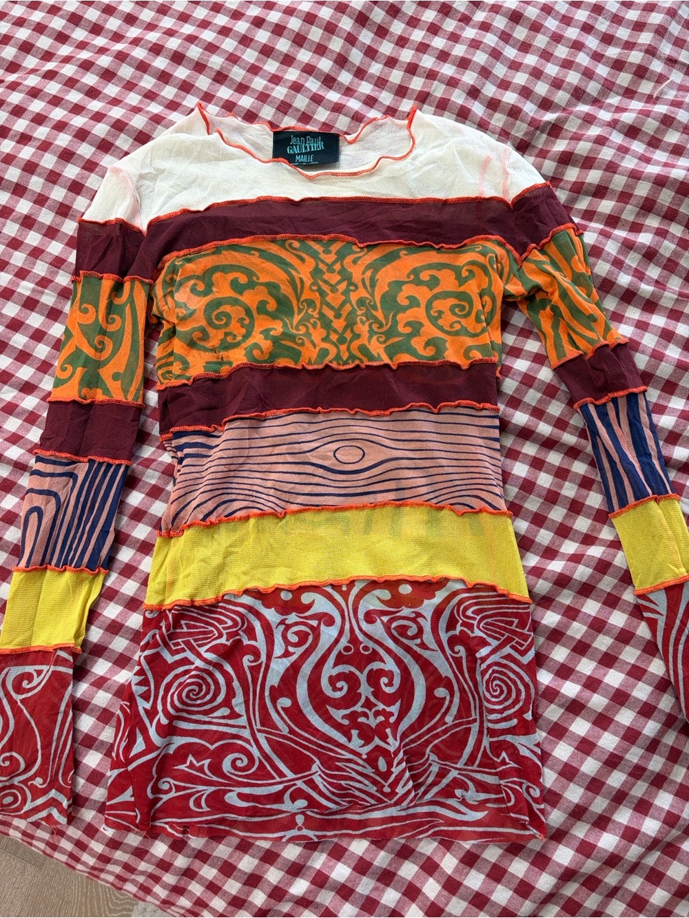 Jean Paul Gaultier Multicolor Decorative Panel Long Sleeve Top